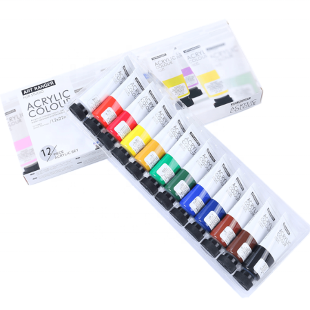 Acrylic Paint Colour Set 12 pcs 22 ml Tubes – Art Rangers