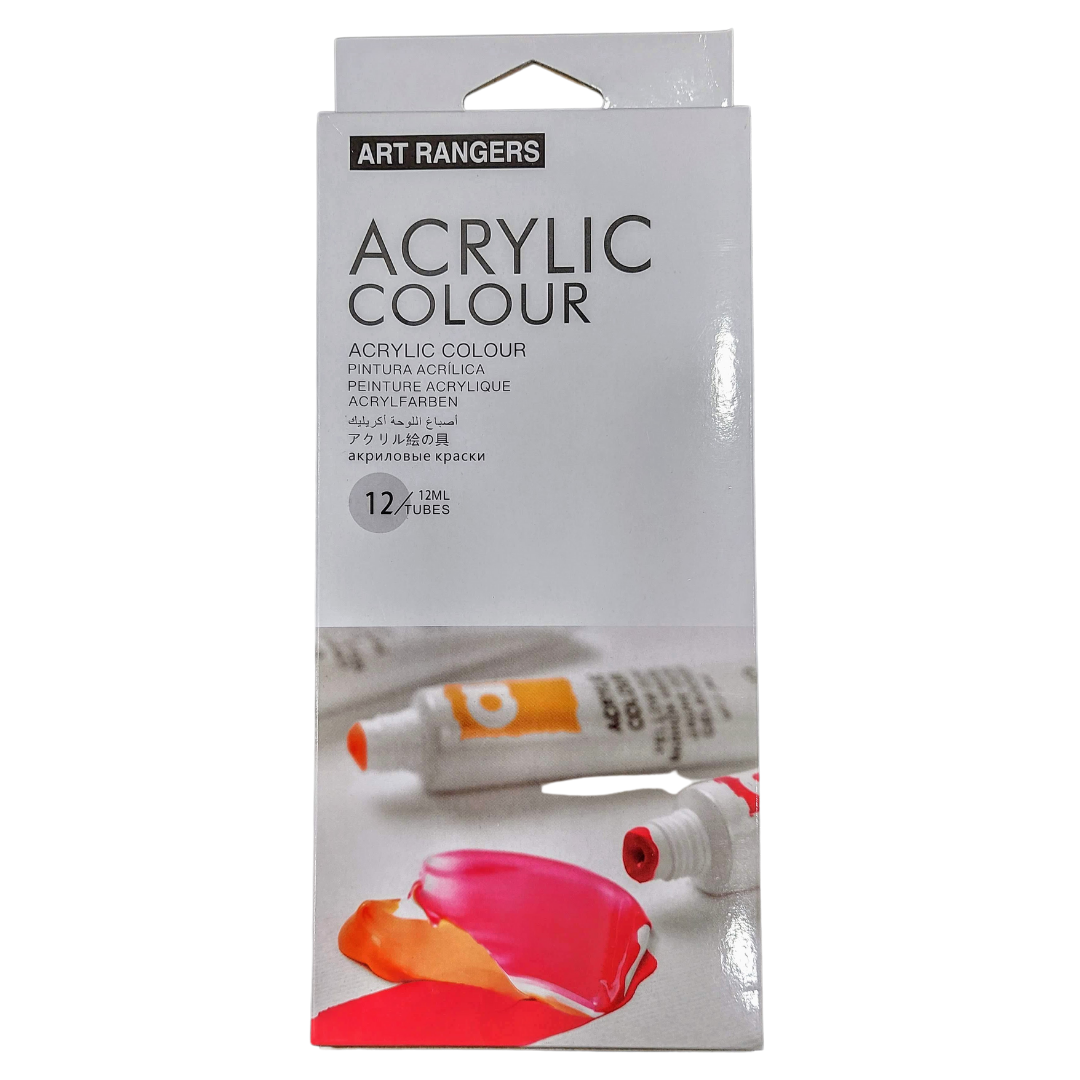 Acrylic Paint Colour Set 12 pcs 12 ml Tubes – Art Rangers