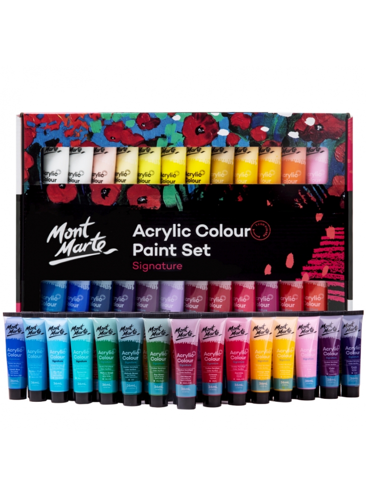 Acrylic Colour Paint Set 48 Colour 36 ml - Mont Marte