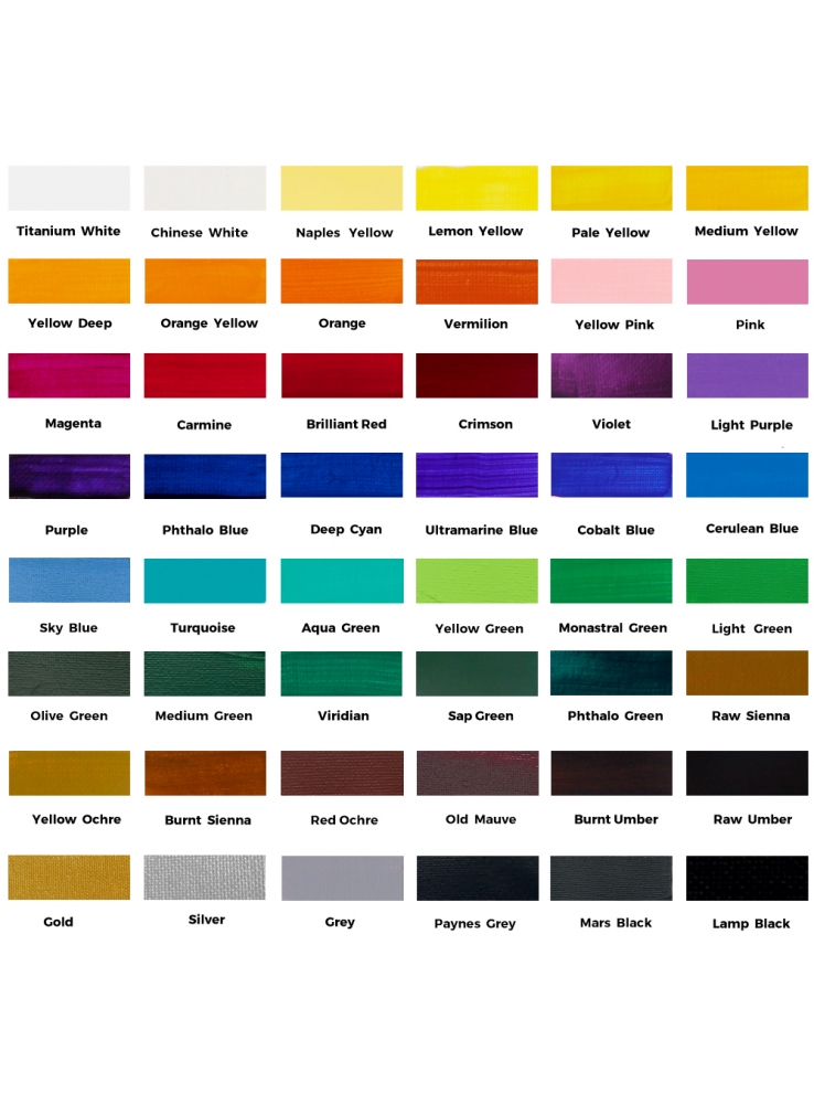 Acrylic Colour Paint Set 48 Colour 36 ml - Mont Marte - Image 3