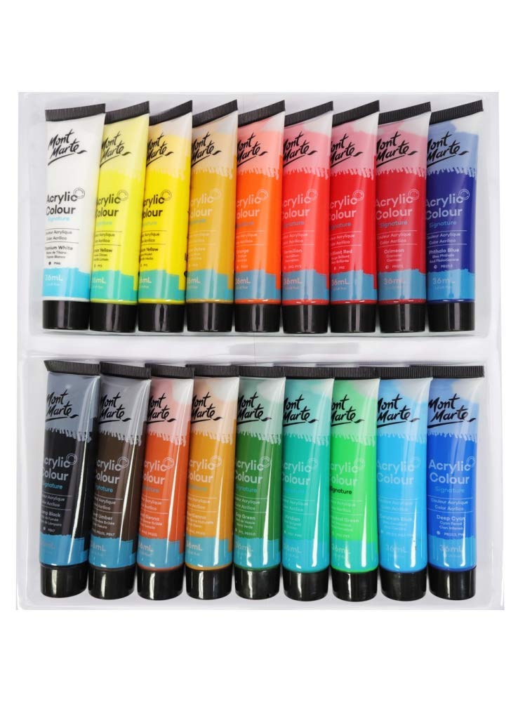 Acrylic Colour Paint Set 18 Colour 36 ml - Mont Marte - Image 3