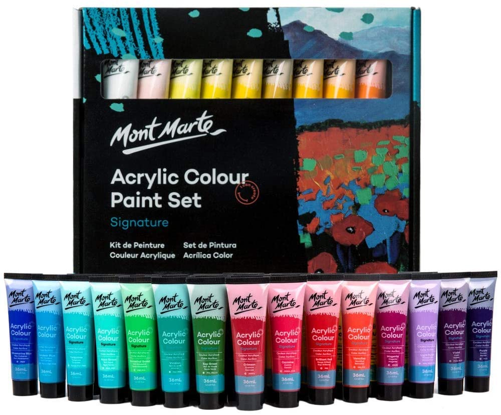 Acrylic Colour Paint Set 36 Colour 36 ml - Mont Marte