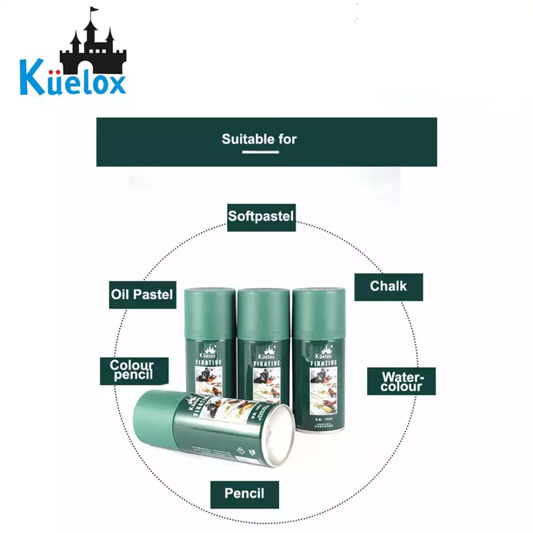 Kuelox Protective Fixative Spray for Drawings - (180ml/300ml) - Image 2