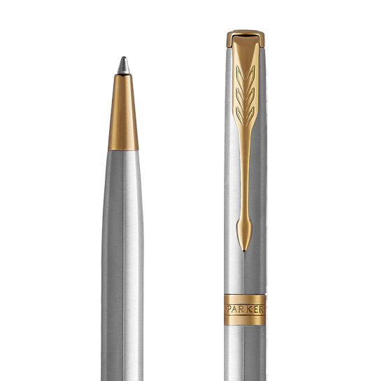 Parker Pen Sonnet SS Slim Gold Tip Ball Point - Image 3