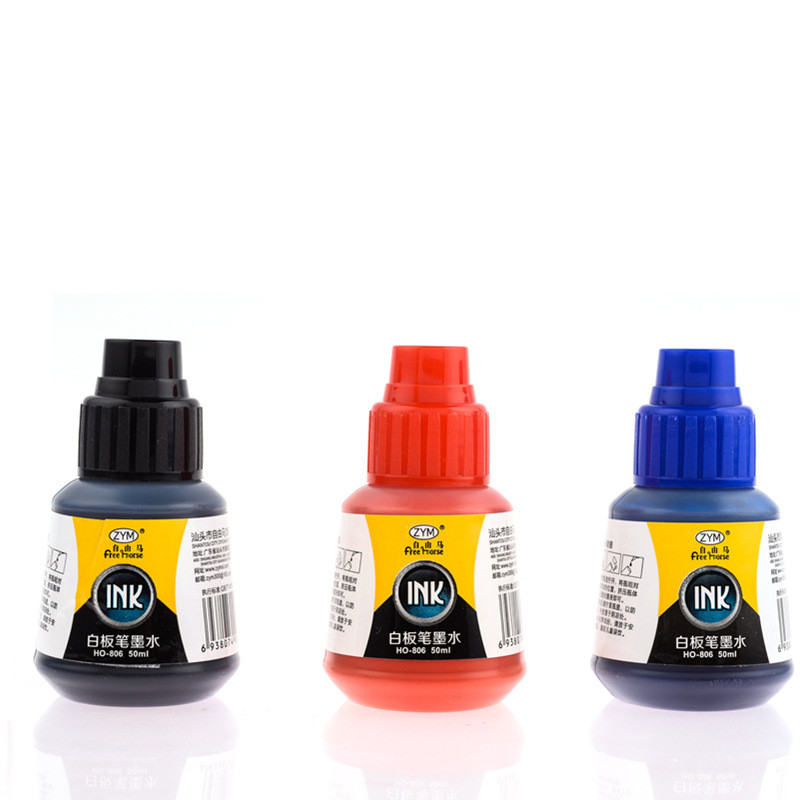 Refill Ink Bottle for White Board Marker Pen - 50ml Each (Red/Blue/Black) - Image 2