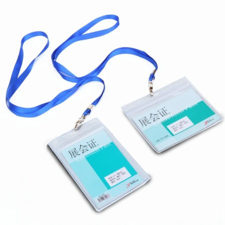 Soft PVC Exhibition ID Card/Pass Holder Zip Lock Waterproof